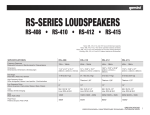 RS-SERIES LOUDSPEAKERS