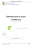 Eléments pour le cours LimeSurvey