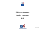 Catalogue des stages Armées - Jeunesse 2010