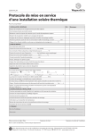 Protocole de mise en service d`une installation