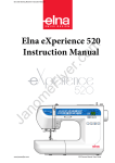Elna eXperience 520 manual