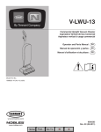 Tennant-Nobles V-LWU-13 Manual 9009203 rev00 model pn