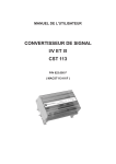 CONVERTISSEUR DE SIGNAL I/V ET I/I CST 113