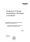 Production d`énergie (hydraulique, thermique et nucléaire)