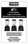 MX1100XTS Hi-Power Blender with Timer Instruction Manual