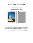 General Mobile Discovery tab 8 Tablette ordinateur Guide