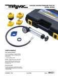 cooling system pressure test kit model mv4530 user`s manual