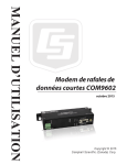 Modem de rafales de données courtes COM9602