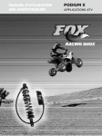 PODIUM X - Fox Racing Shox FOXHelp Service System