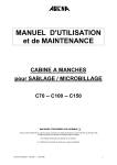 MANUEL D`UTILISATION et de MAINTENANCE CABINE A