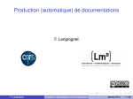 Production (automatique) de documentations