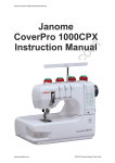 Janome 1000cpx manual