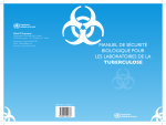 manuel de sécurité biologique pour les laboratoires de la tuberculose