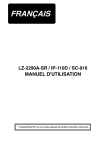 LZ-2290A-SR/IP-110D/SC-916 MANUEL D`UTILISATION (FRANCAIS)