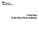 TI-84 Plus TI-84 Plus Silver Edition - Accueil