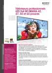 Téléviseurs professionnels LED Full HD BRAVIA 42, 47, 55