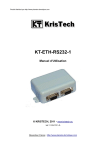 KT-ETH-RS232-1 Manuel d`Utilisation