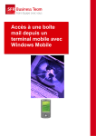 Accès depuis un terminal mobile avec windows mobile