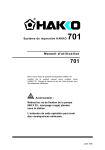 Système de réparation HAKKO 701 Manuel d`utilisation