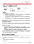 Bulletin De Produit - 013-PBCV-003