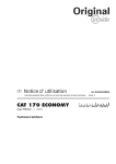 CAT 170 ECONOMY Notice d` utilisation