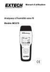 Manuel d`utilisation Analyseur d`humidité sans fil Modèle MO270