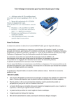 Fiche Technique et Instructions pour l`oxymètre de pouls pour le doigt