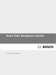 Guide de configuration Bosch VMS