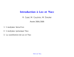 Introduction `a Lex et Yacc