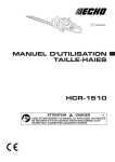 HCR-1510 MANUEL D`UTILISATION TAILLE-HAIES