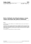 Notice d`utilisation des éléments plaques, coques,[...]