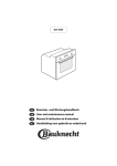 Benutzer- und Wartungshandbuch User and maintenance manual