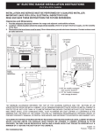 30" electric range installation instructions