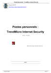 Postes personnels : TrendMicro Internet Security