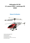 Hélicoptère RC 355 3.5 canaux GYRO +