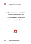 Conditions de garantie et de service du convertisseur