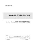 MANUEL D`UTILISATION - OPPO Digital France