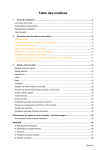 Table des matières - Assistance Orange