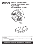 MANUEL D`UTILISATION TORCHE ÉLECTRIQUE