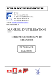 MANUEL D`UTILISATION