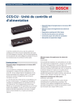 CCS-CU - Unité de contrôle et d`alimentation