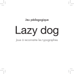 lazy dog, jeux typotraitcoupebordperdu