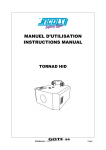 MANUEL D`UTILISATION INSTRUCTIONS MANUAL