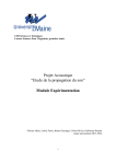 Projet Acoustique “Etude de la propagation du son” Module