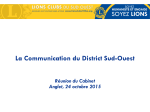 Réunion Cabinet 24 octobre 2015 - Lions Clubs de France District