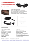 Lunettes de soleil / caméra embarquée Description