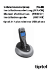 Gebruiksaanwijzing tiptel 217 plus wireless USB phone