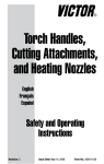 Torch Handles, Cutting Attachments, and Heating Nozzles