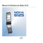 Manuel d`utilisation du Nokia 6125