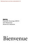 Télécharger le manuel d`utilisation BenQ MP510